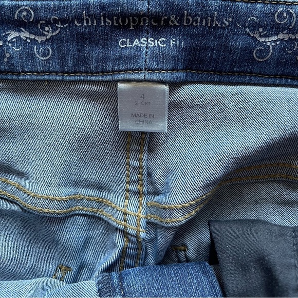 Christopher & Banks Classic Fit Denim Blue Straight Leg Jeans Women's Size 4 - Picture 6 of 10